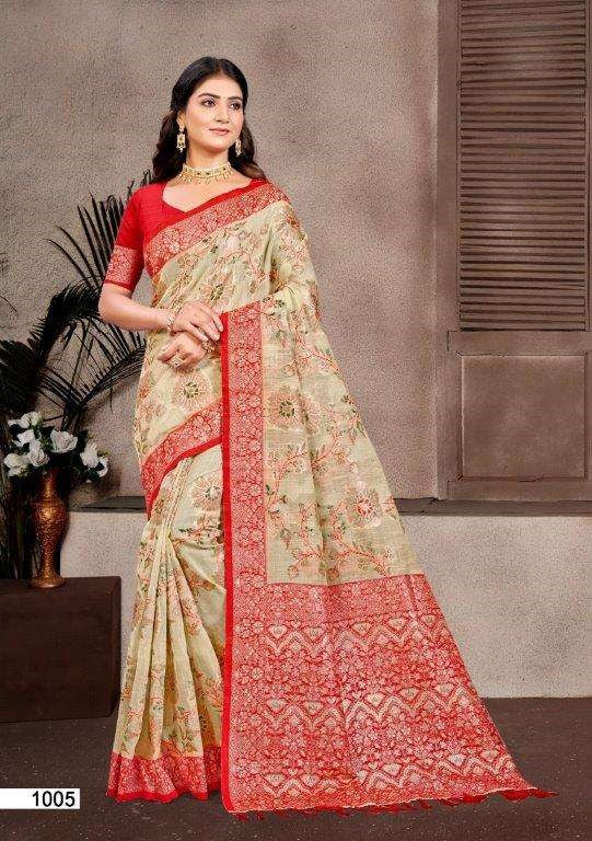 Bunawat Little Champ Pure Cotton Silk Sarees