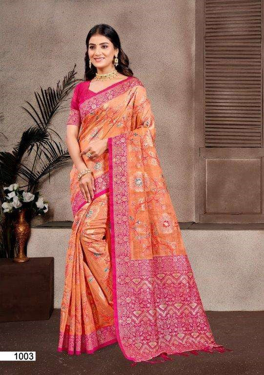 Bunawat Little Champ Pure Cotton Silk Sarees